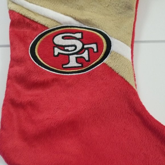Christmas Stocking San Francisco 49ers Holiday 17" New Team Color Block Swoop - Picture 3 of 4